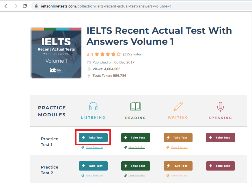 IELTS Online Test 