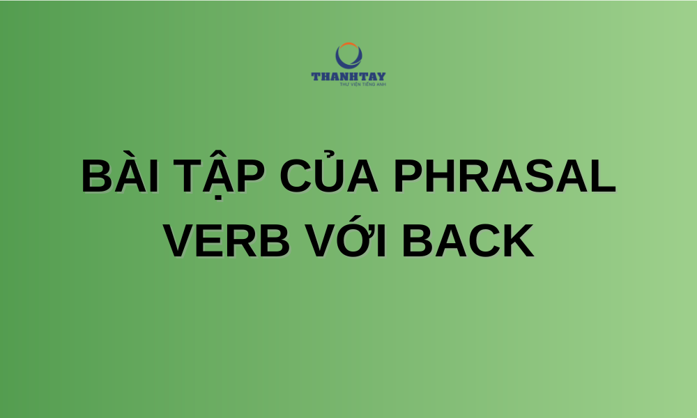 Phrasal verb Back